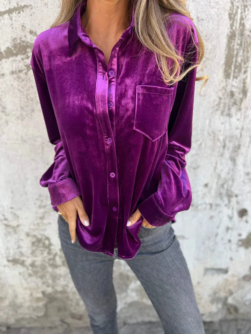 Maya | Velvet Blouse
