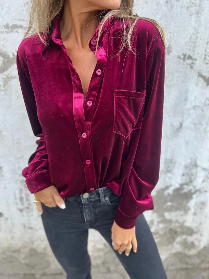 Maya | Velvet Blouse