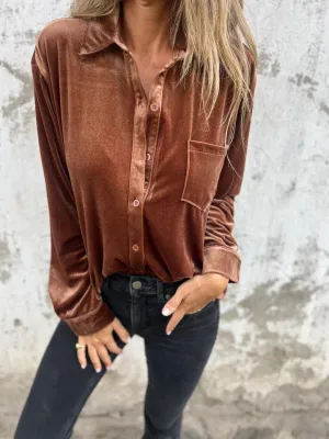 Maya | Velvet Blouse