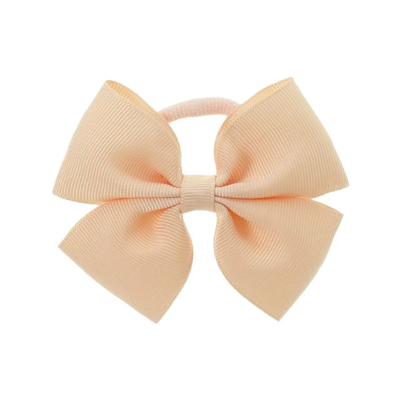 Medium Bow Hair Tie Peach