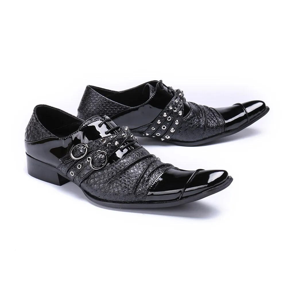 Men Oxford Shoes Square Toe Party Dress Shoes
