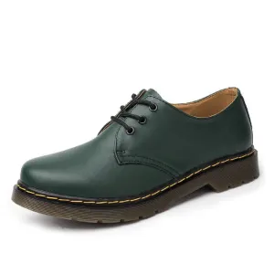 Men Women Short Boots Genuine Leather British Shoes