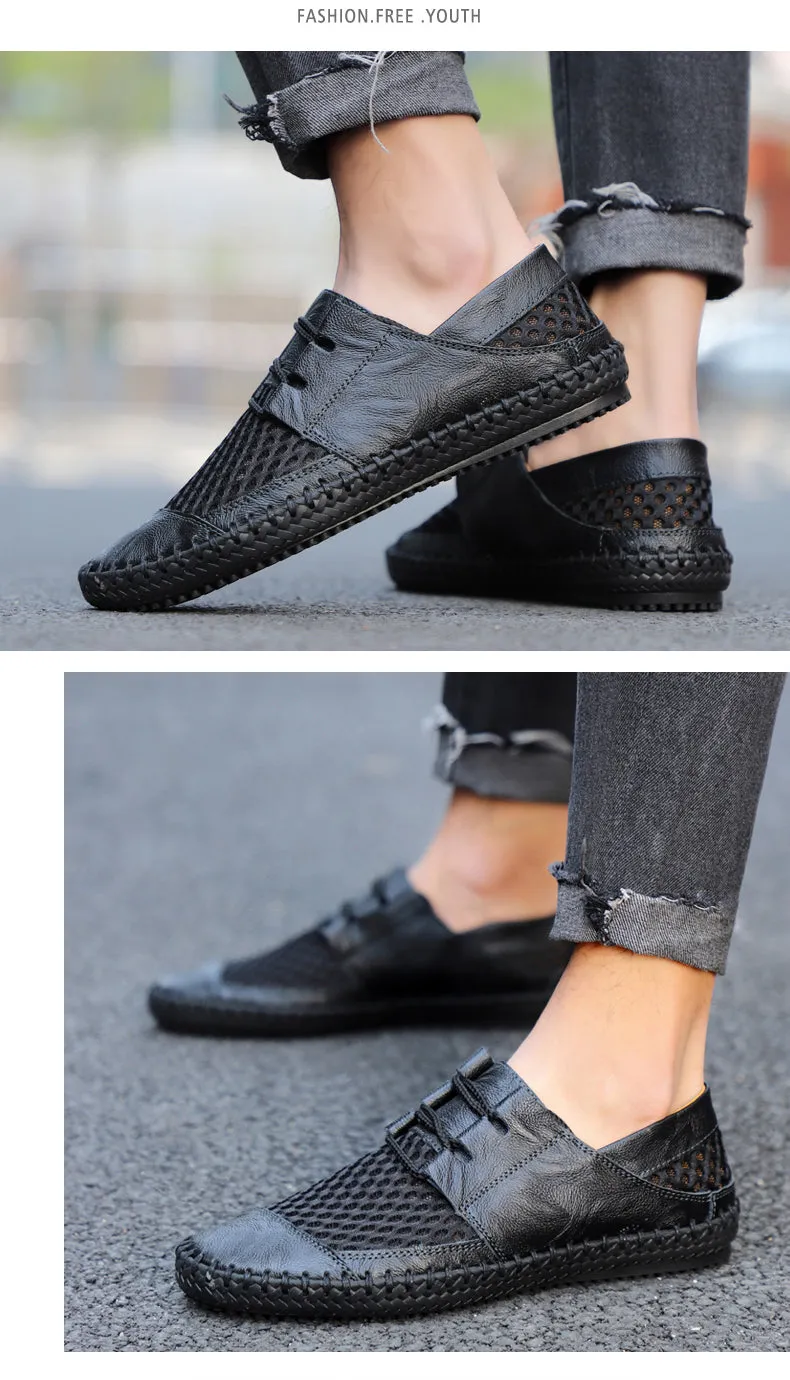 Men's Casual Shoes Handmade Genuine Leather Sneakers