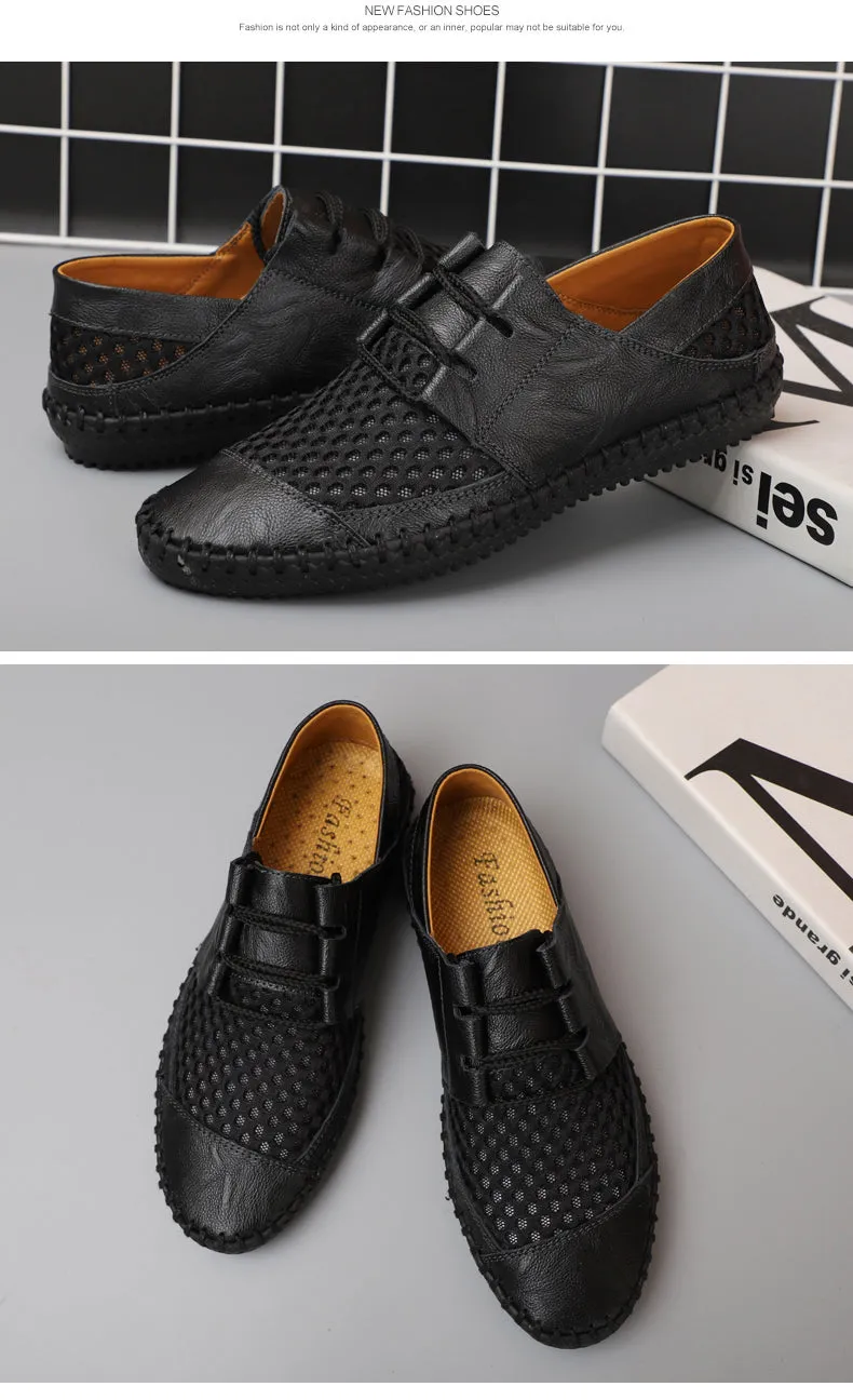 Men's Casual Shoes Handmade Genuine Leather Sneakers