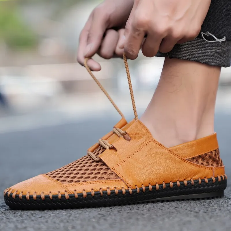 Men's Casual Shoes Handmade Genuine Leather Sneakers