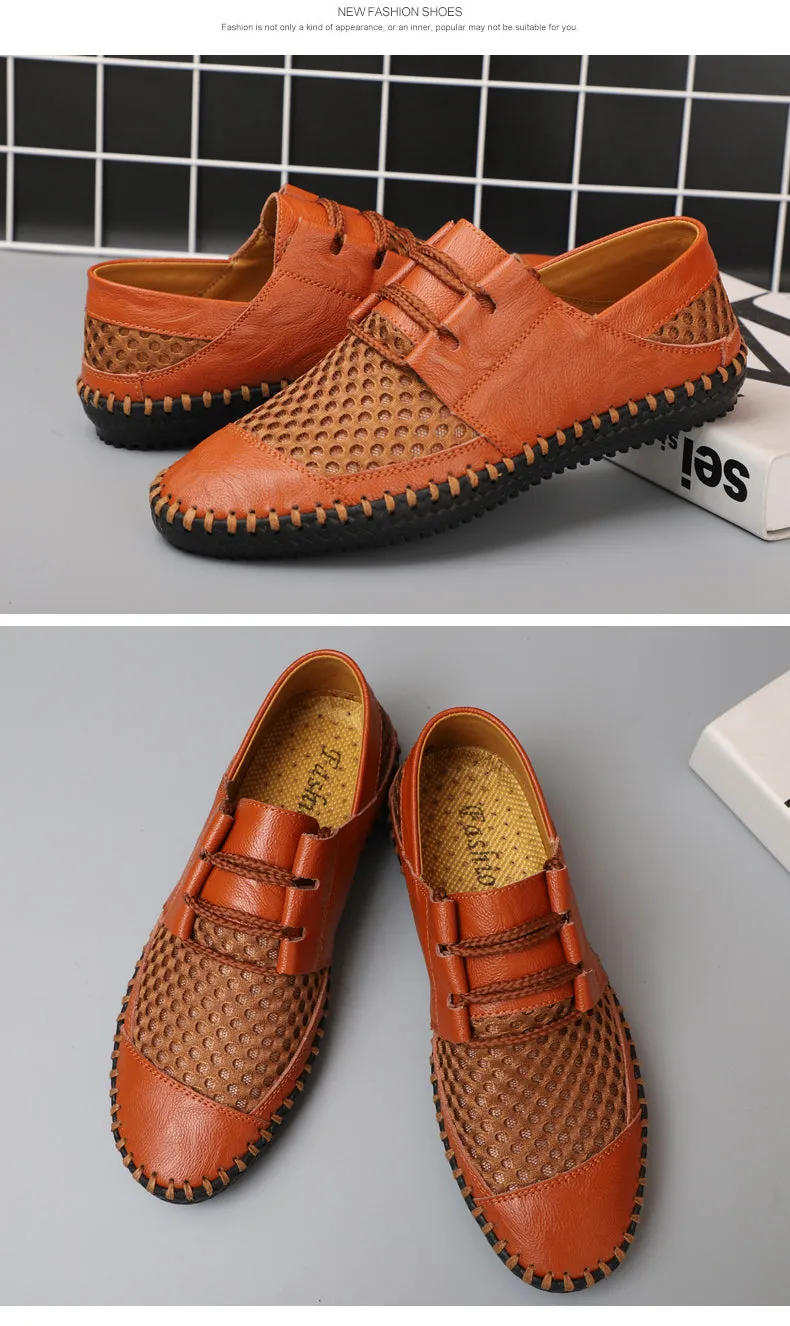 Men's Casual Shoes Handmade Genuine Leather Sneakers