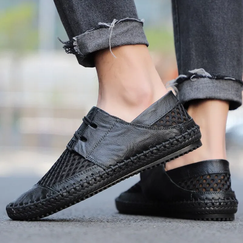 Men's Casual Shoes Handmade Genuine Leather Sneakers