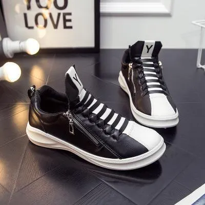 Men's Fashion Low Top Side Zips