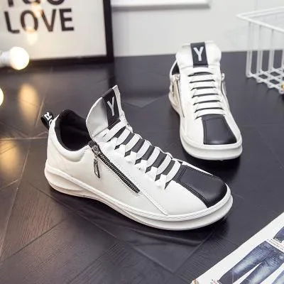 Men's Fashion Low Top Side Zips
