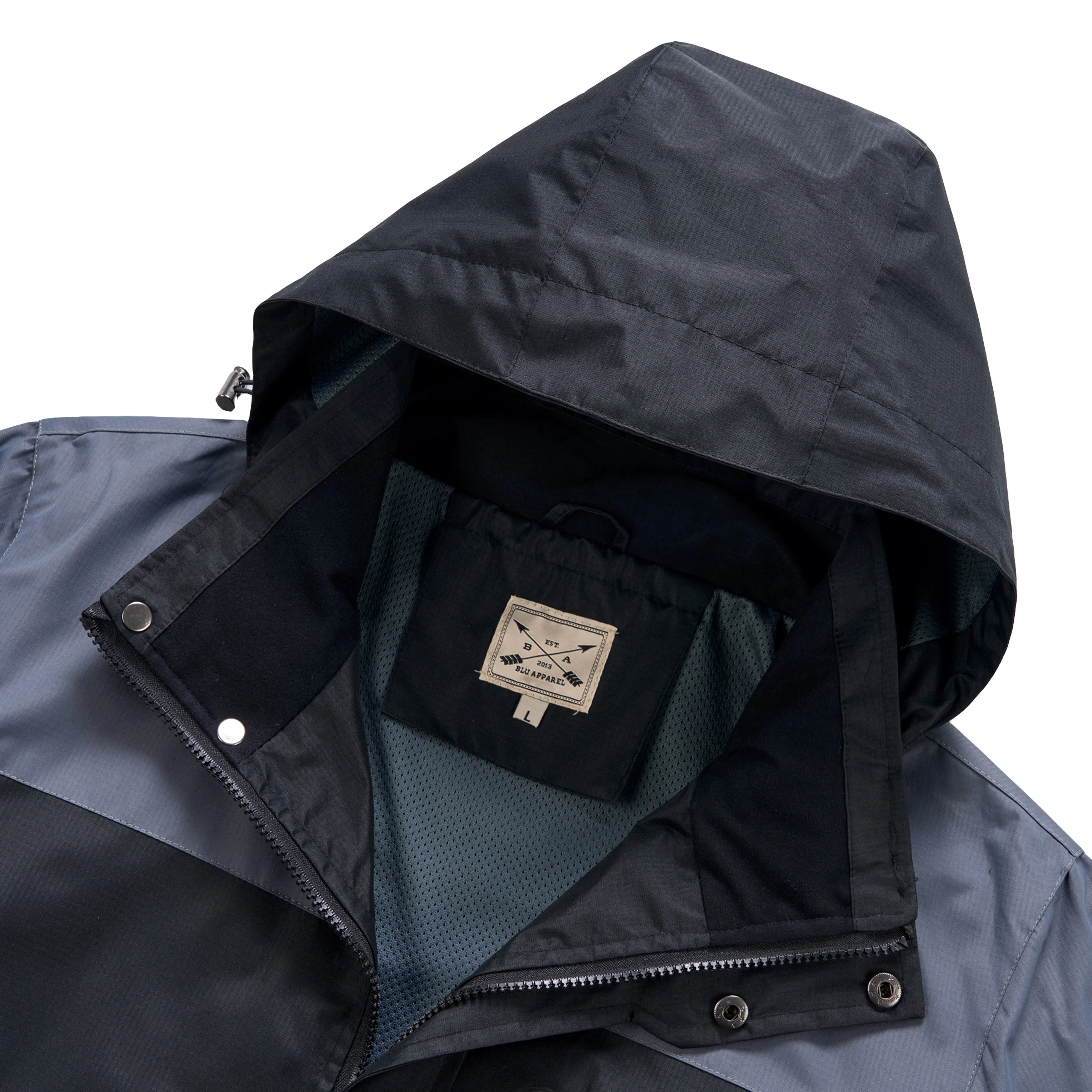 Men's Outdoor Rain Jacket - Green / Black