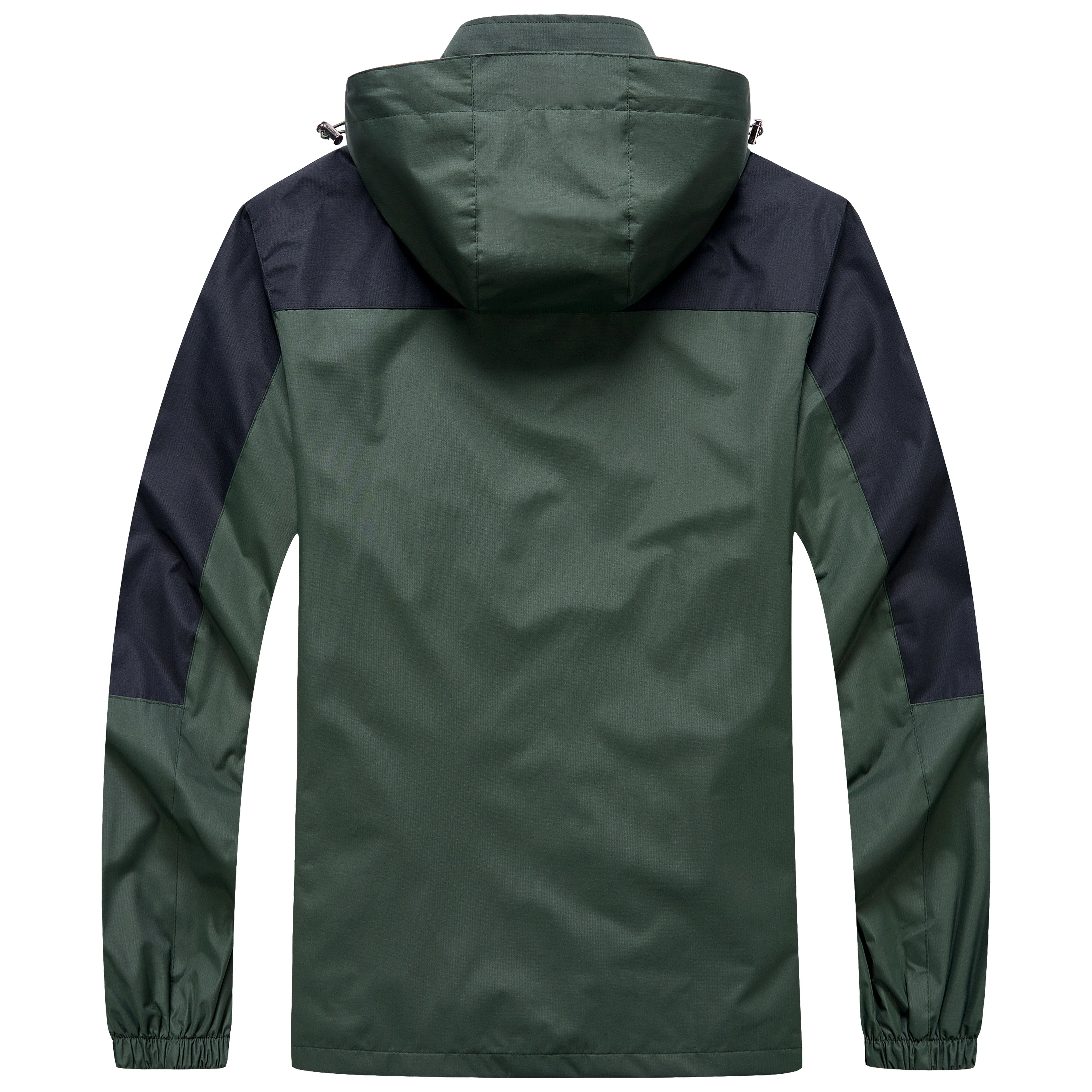Men's Outdoor Rain Jacket - Green / Black
