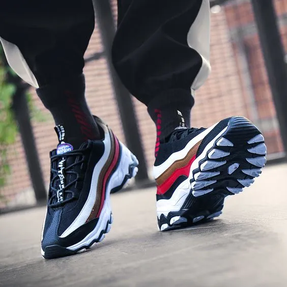 Men's Striped Color Block Sneaker Shoes