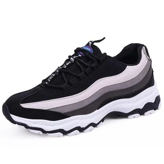 Men's Striped Color Block Sneaker Shoes