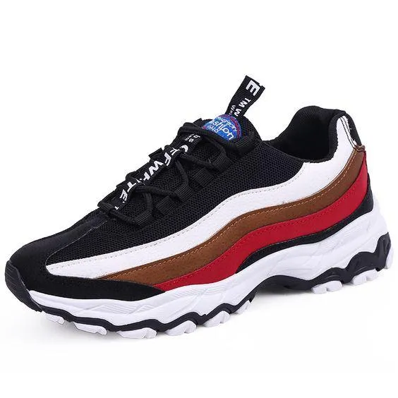 Men's Striped Color Block Sneaker Shoes