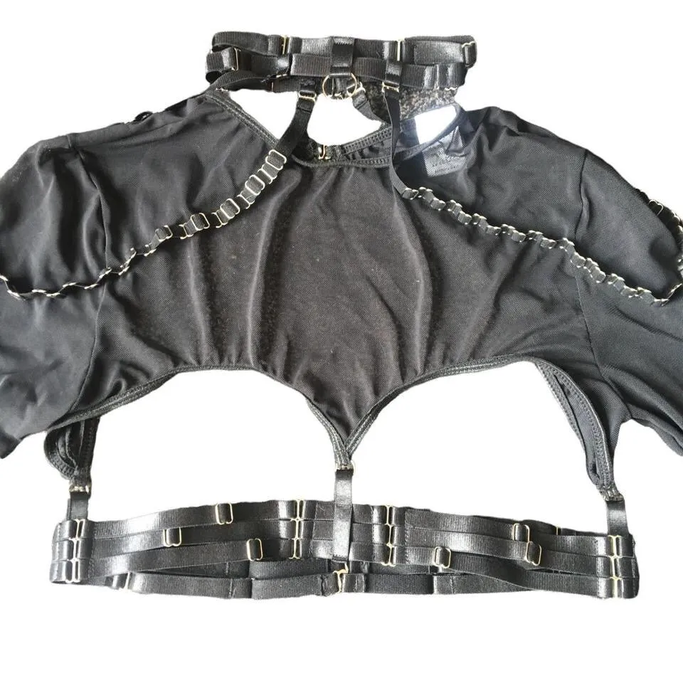 Mesh 4 Piece Techno Festival Lingerie Set