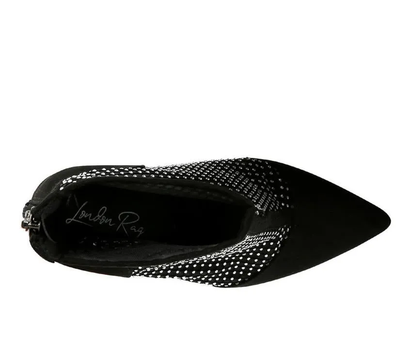 Mesh Diamante Detail High Heel Boots