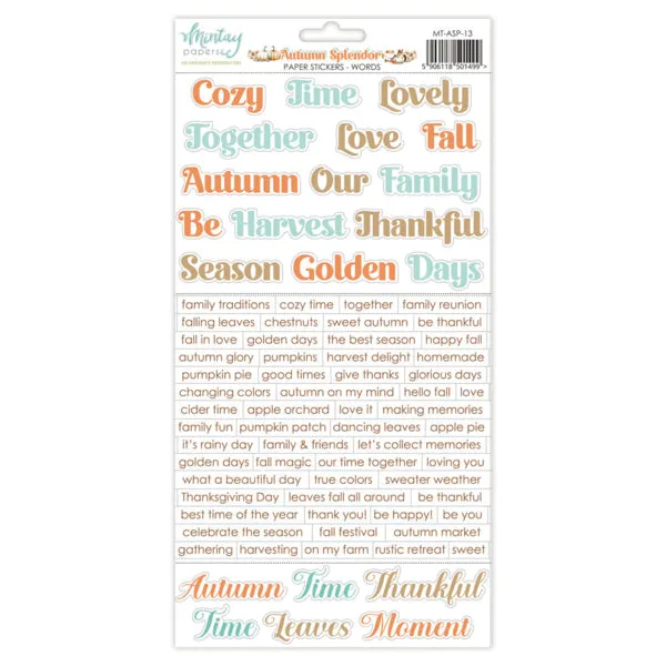 Mintay Papers-Autumn Splendor-6x12 Word Stickers