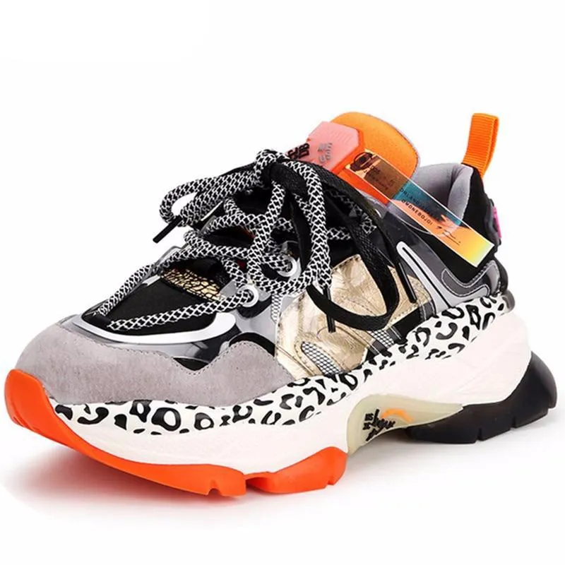 Mixed Color Women's Chunky Sneakers  Fashion Brand Style Quality Women Platform Shoes Casual Trainers Lady Footwear