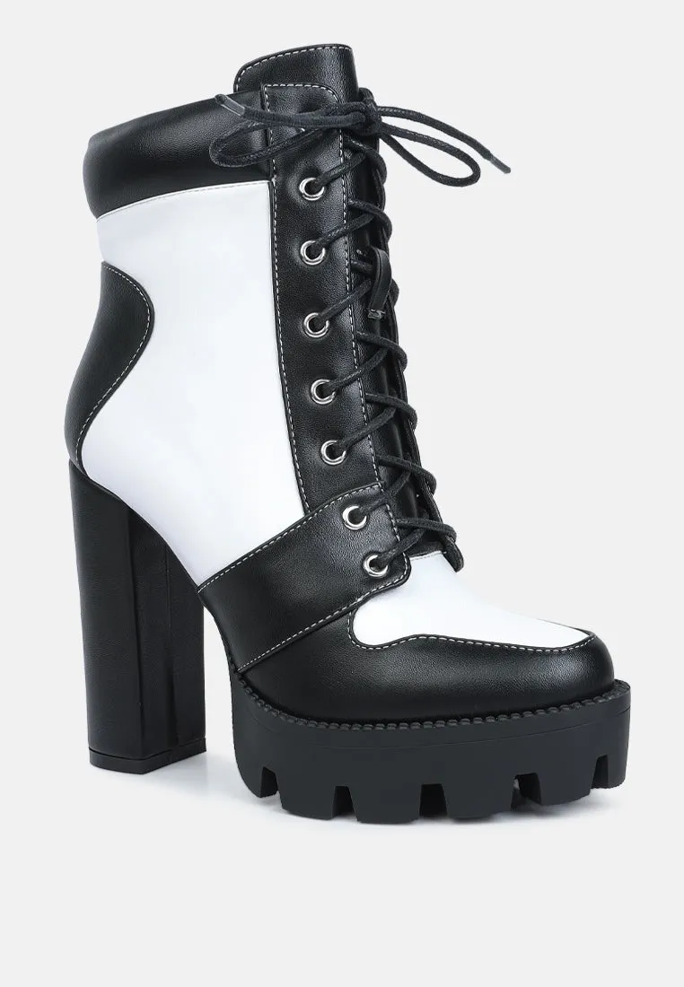 Moos Block Heel Lace Up Boots By Ruw