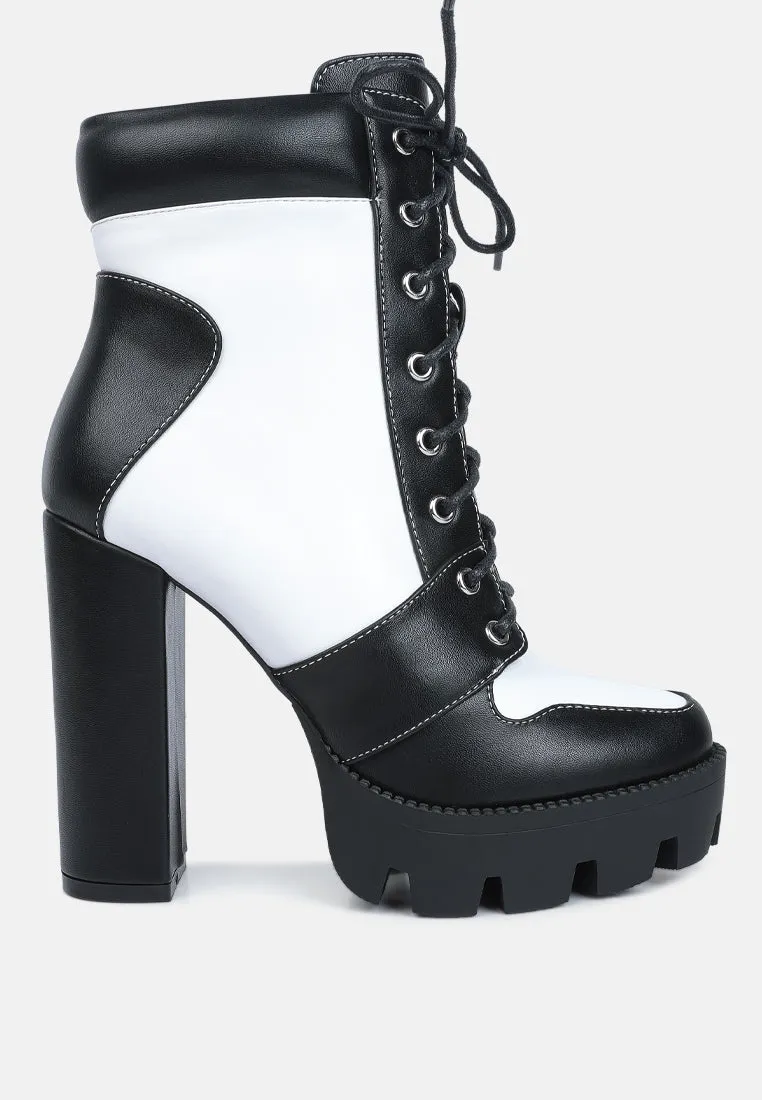 Moos Block Heel Lace Up Boots By Ruw