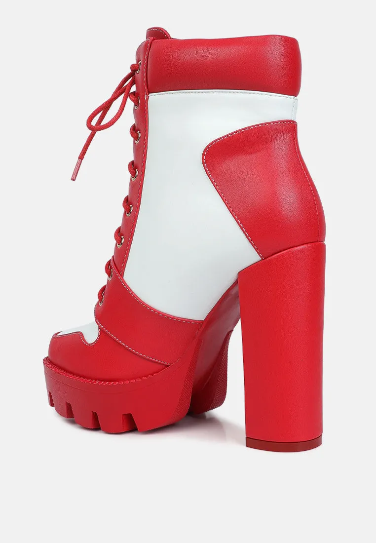 Moos Block Heel Lace Up Boots By Ruw
