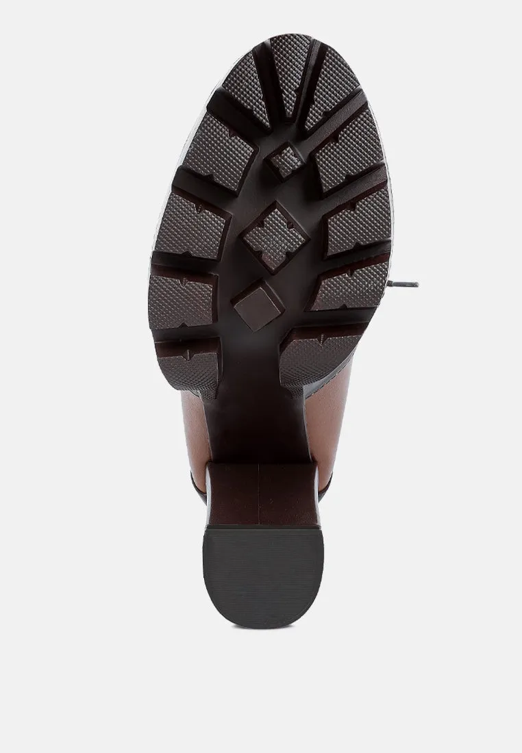 Moos Block Heel Lace Up Boots By Ruw