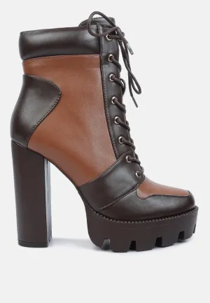 Moos Block Heel Lace Up Boots By Ruw