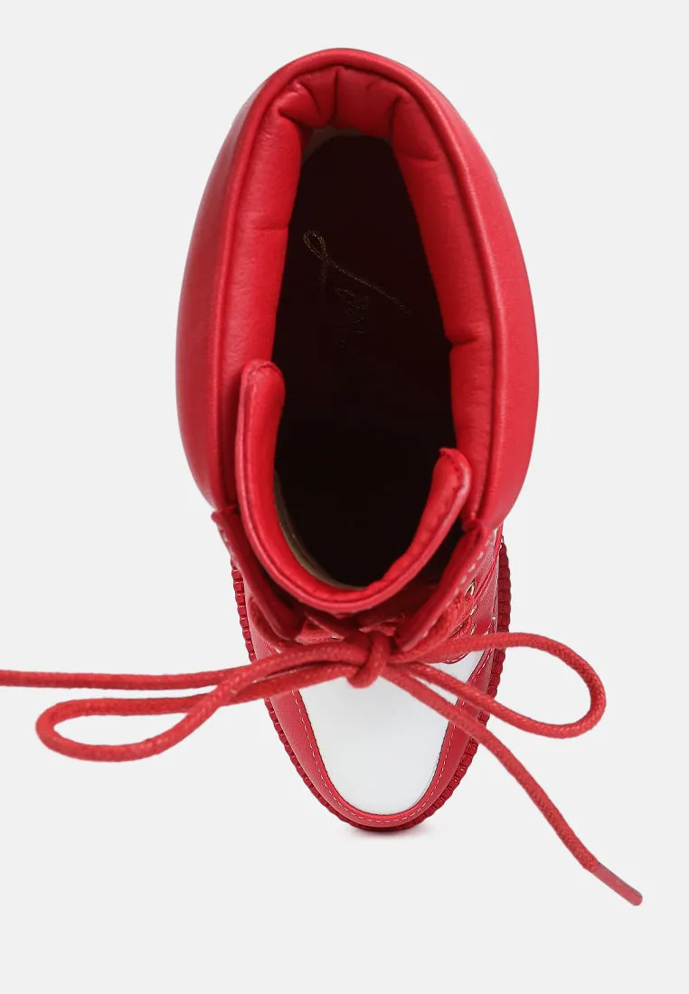 Moos Block Heel Lace Up Boots By Ruw