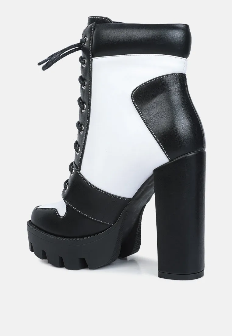 Moos Block Heel Lace Up Boots By Ruw