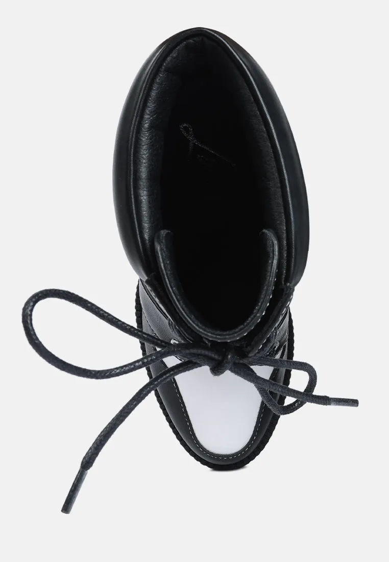 Moos Block Heel Lace Up Boots By Ruw