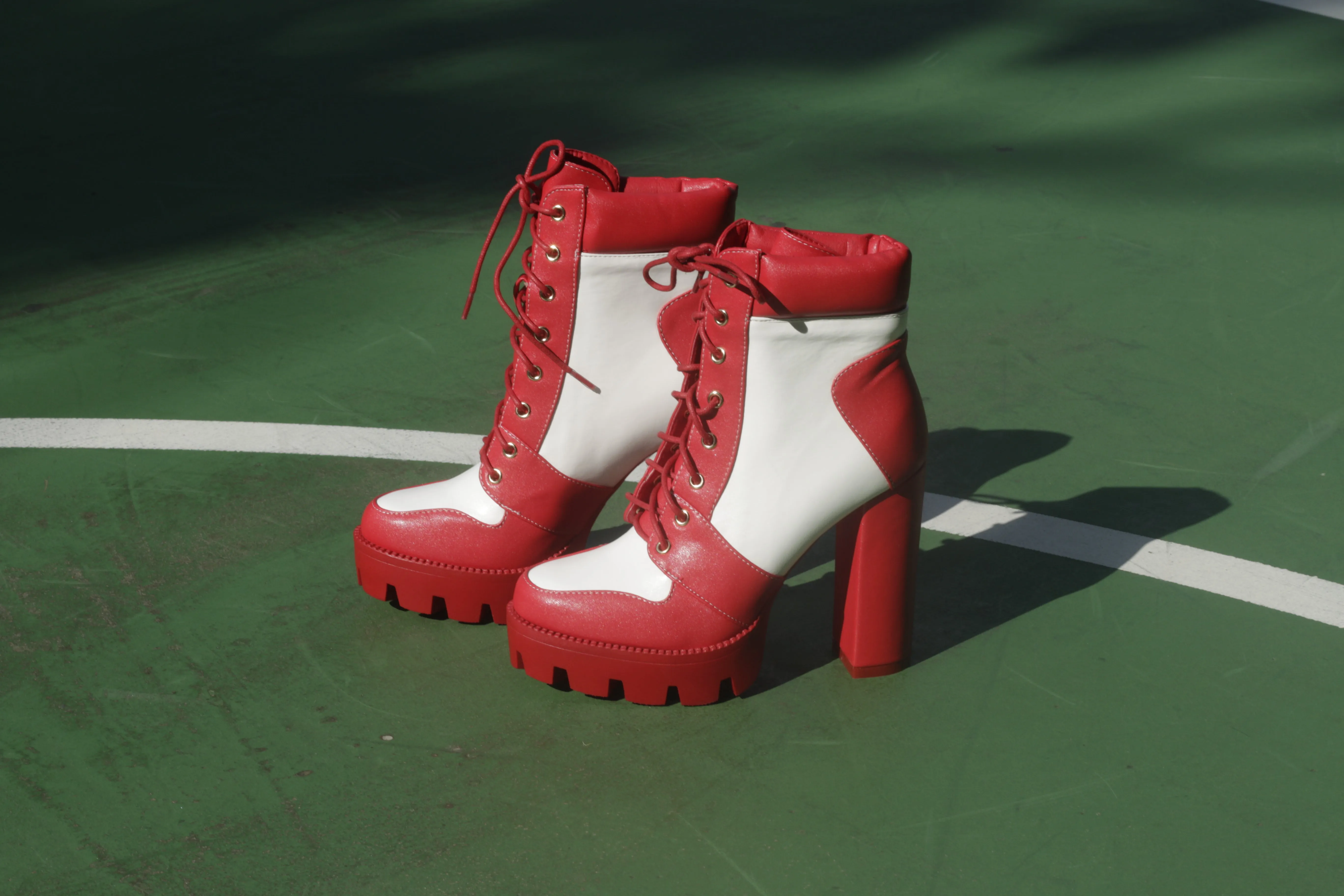 Moos Block Heel Lace Up Boots By Ruw