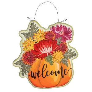 Mums and Pumpkin Estate Door Décor,2deb2574