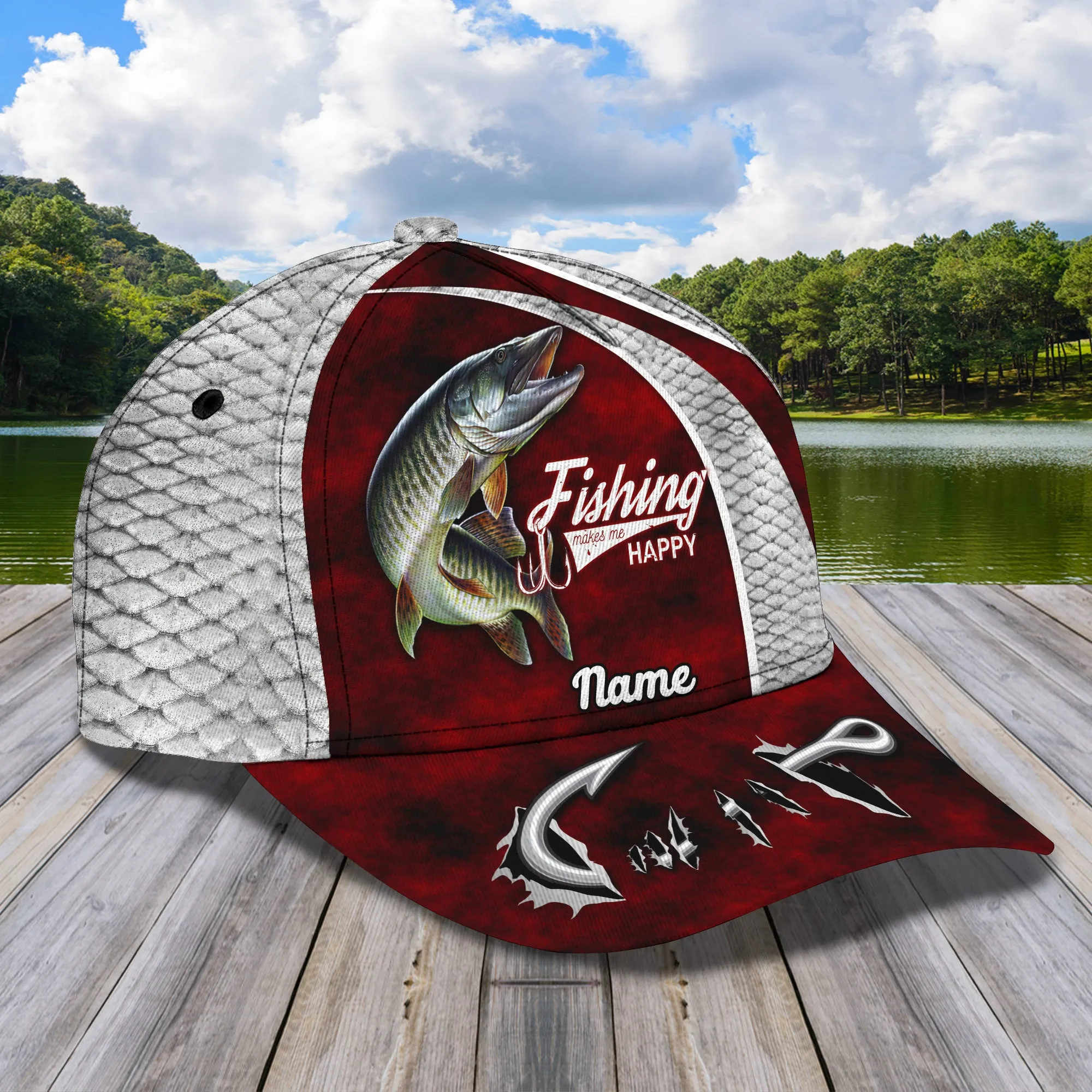 Musky Fishing - Personalize Name Cap  - Loop - Ntp-208