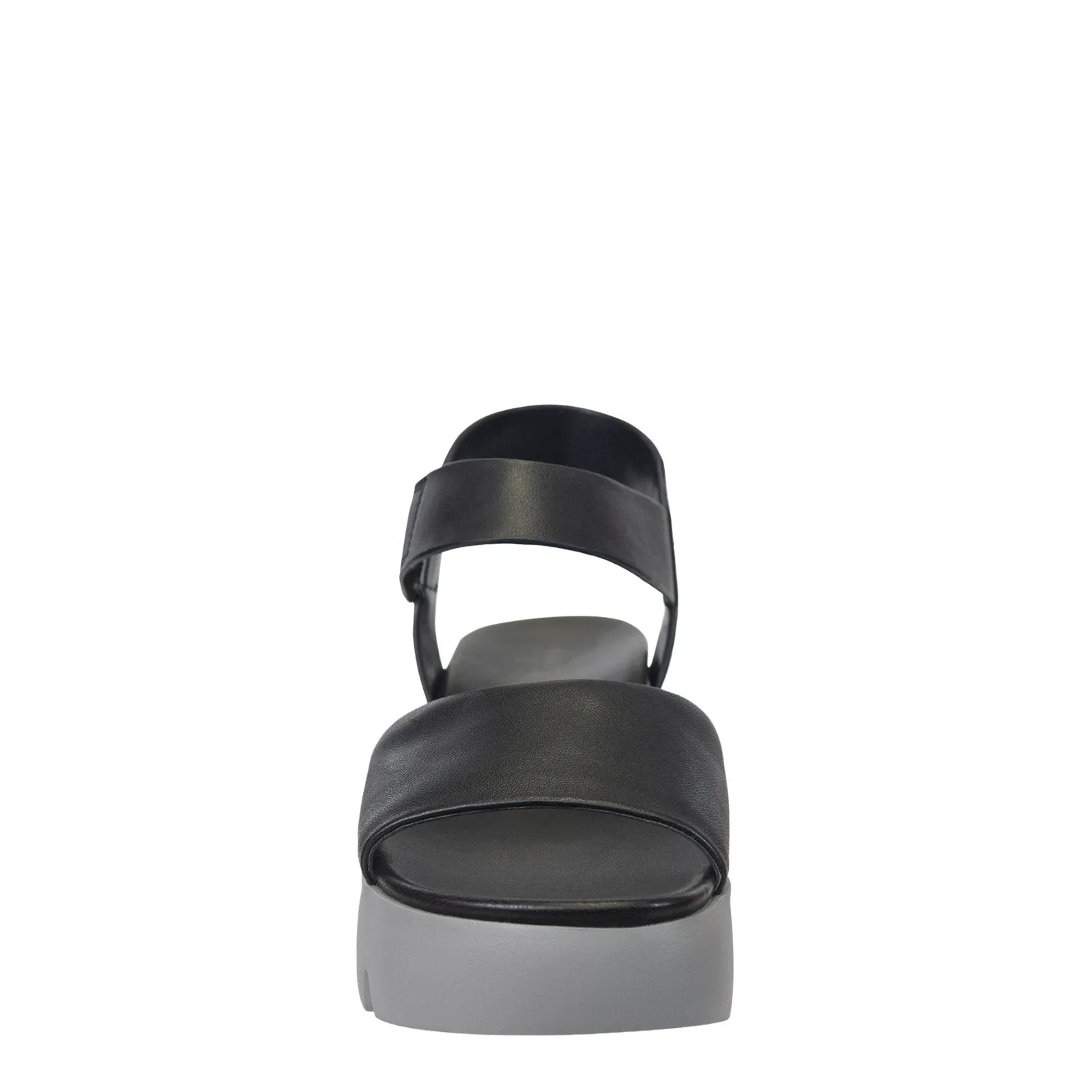 Naked Feet: ALLOY in BLACK GREY Platform Sandals