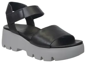 Naked Feet: ALLOY in BLACK GREY Platform Sandals
