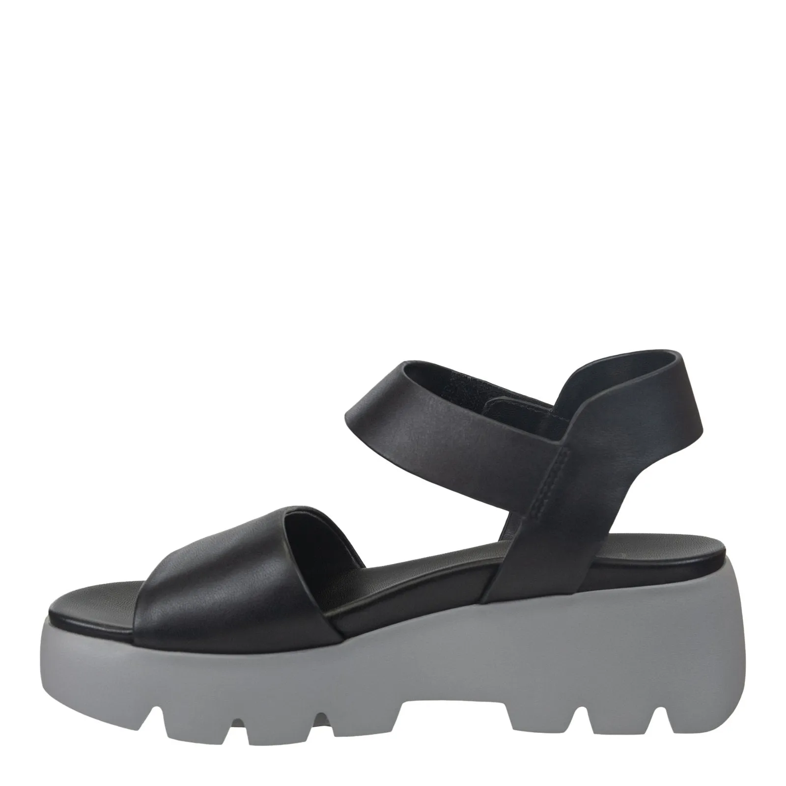 Naked Feet: ALLOY in BLACK GREY Platform Sandals