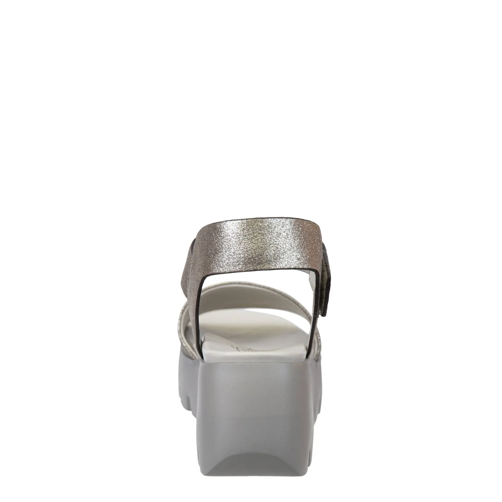 Naked Feet: ALLOY in SILVER Platform Sandals