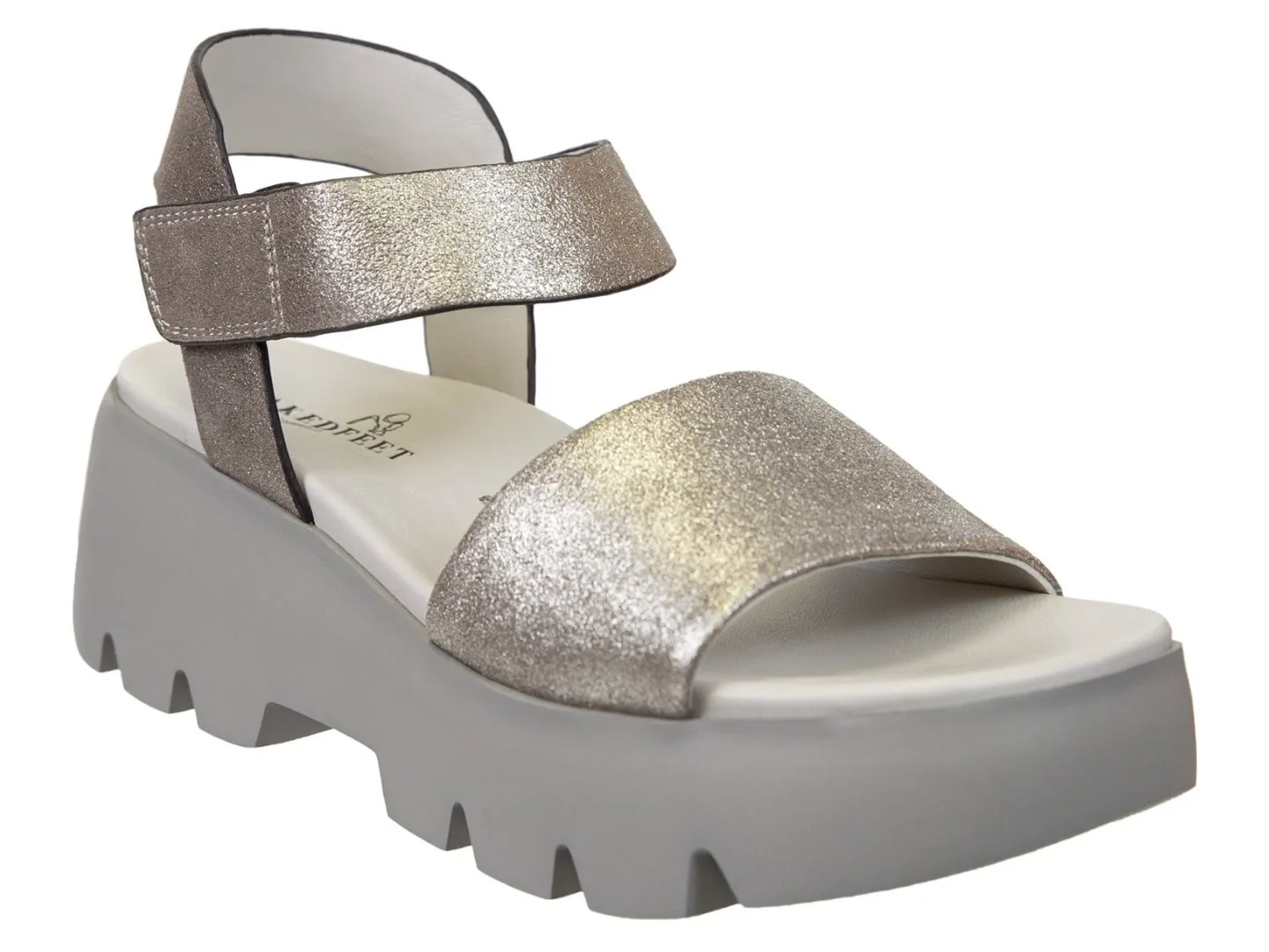 Naked Feet: ALLOY in SILVER Platform Sandals