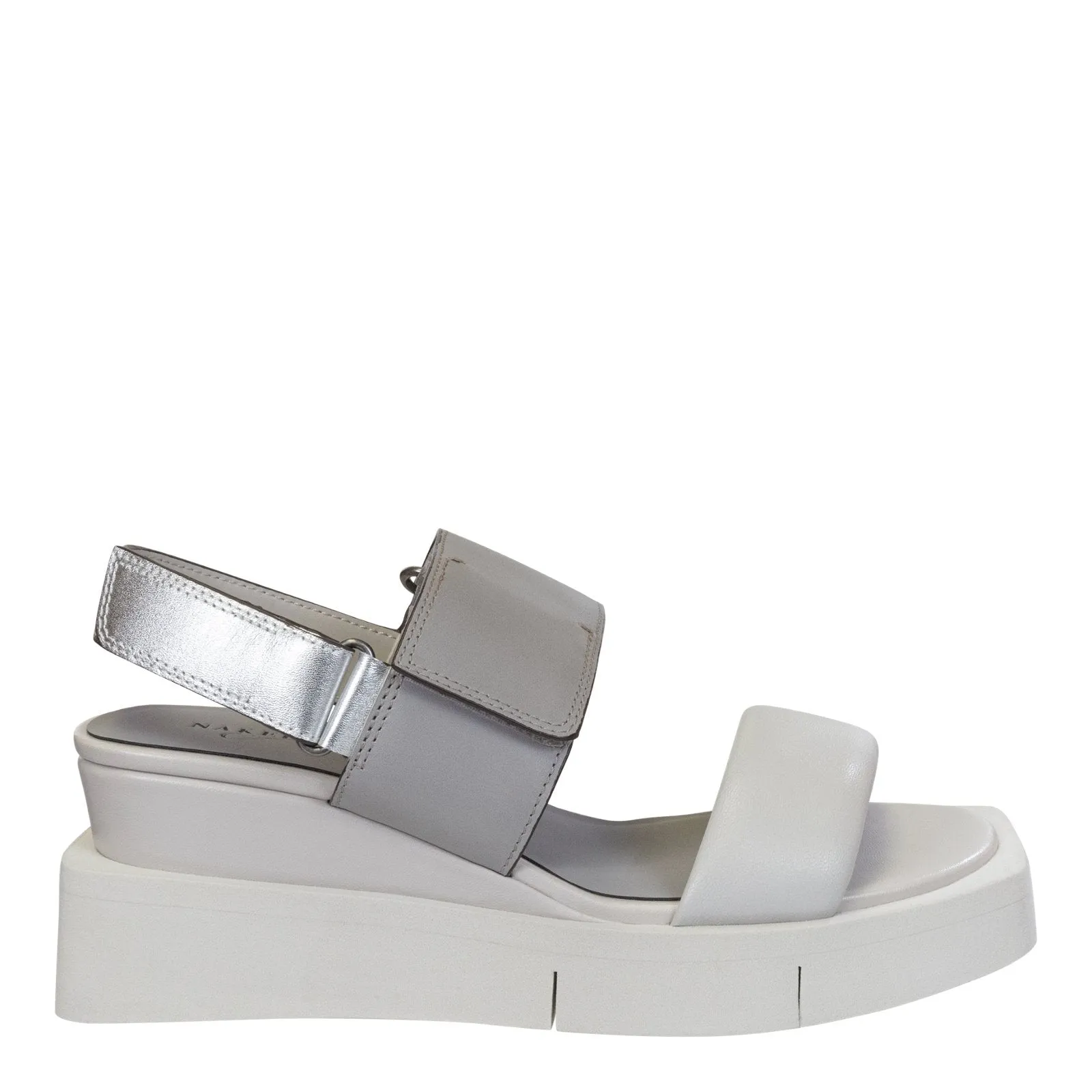 Naked Feet: PARADOX in GREY Wedge Sandals