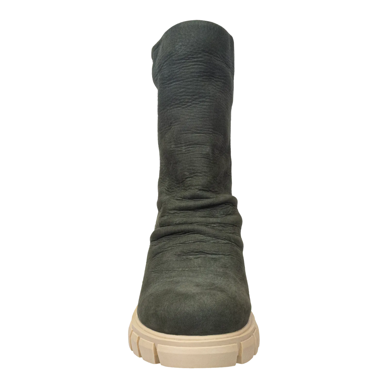 NAKED FEET - PROTOCOL in GREY Heeled Mid Shaft Boots