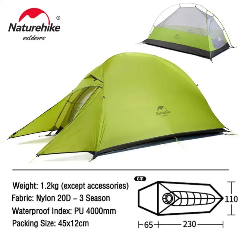 Naturehike cloud up 1 2 3 people tent ultralight 20d camping tent waterproof outdoor hiking travel