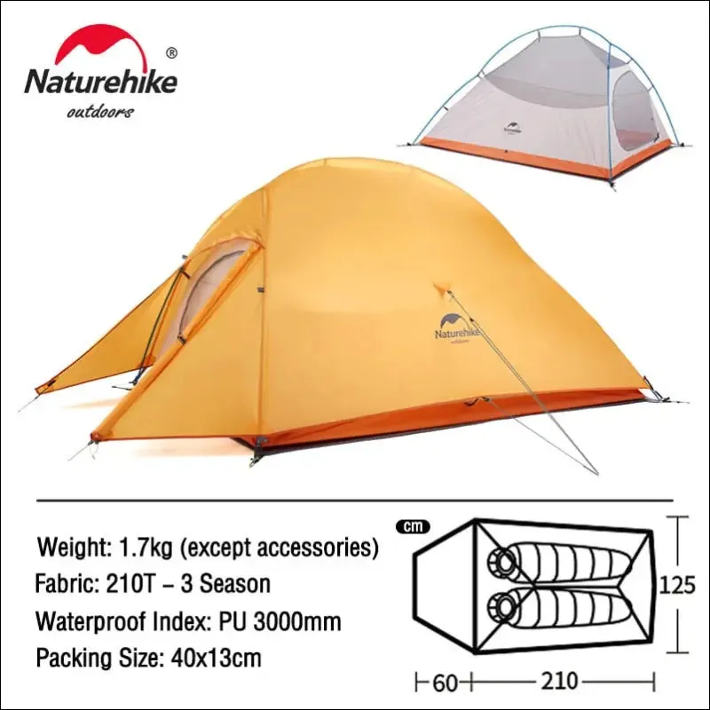 Naturehike cloud up 1 2 3 people tent ultralight 20d camping tent waterproof outdoor hiking travel
