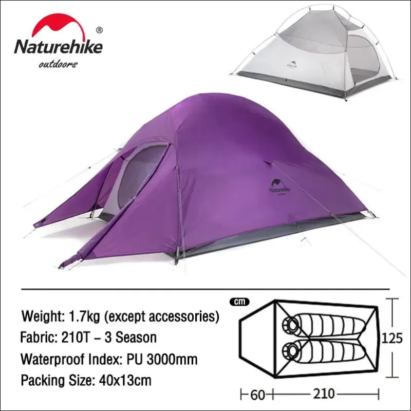 Naturehike cloud up 1 2 3 people tent ultralight 20d camping tent waterproof outdoor hiking travel