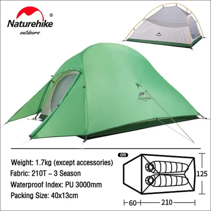 Naturehike cloud up 1 2 3 people tent ultralight 20d camping tent waterproof outdoor hiking travel