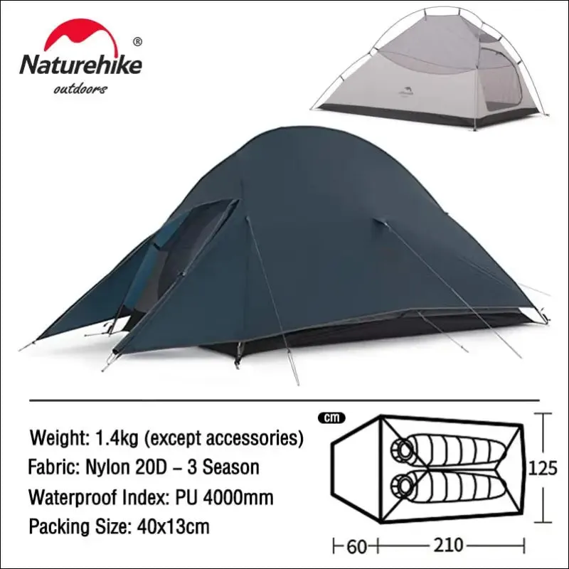 Naturehike cloud up 1 2 3 people tent ultralight 20d camping tent waterproof outdoor hiking travel