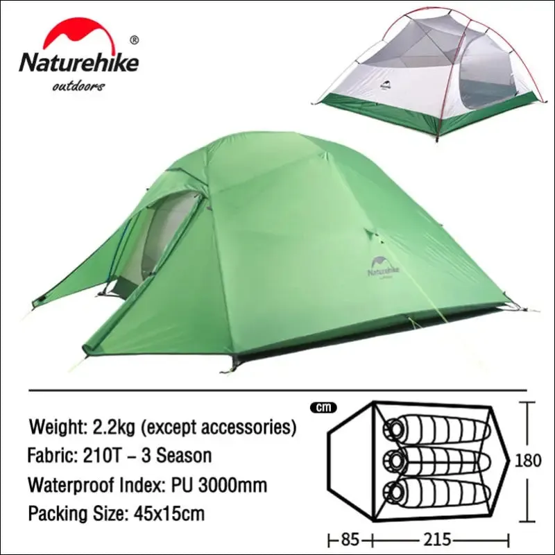 Naturehike cloud up 1 2 3 people tent ultralight 20d camping tent waterproof outdoor hiking travel