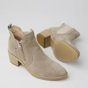 NeroGiardini Taupe Nubuck Leather Ankle Boots