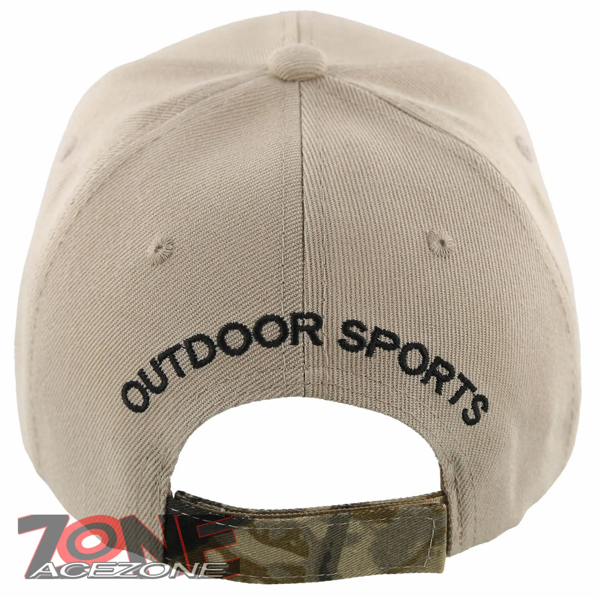 NEW! FISH BASS OUTDOOR SPORT FISHING BALL CAP HAT TAN