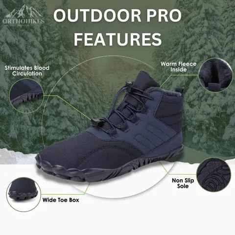 NEW Orthohikes® Outdoor Pro - Slip Resistant, Waterproof Barefoot Shoe (Unisex) - Size 7 Mens/8.5 Womens, GREY - Retails $158 