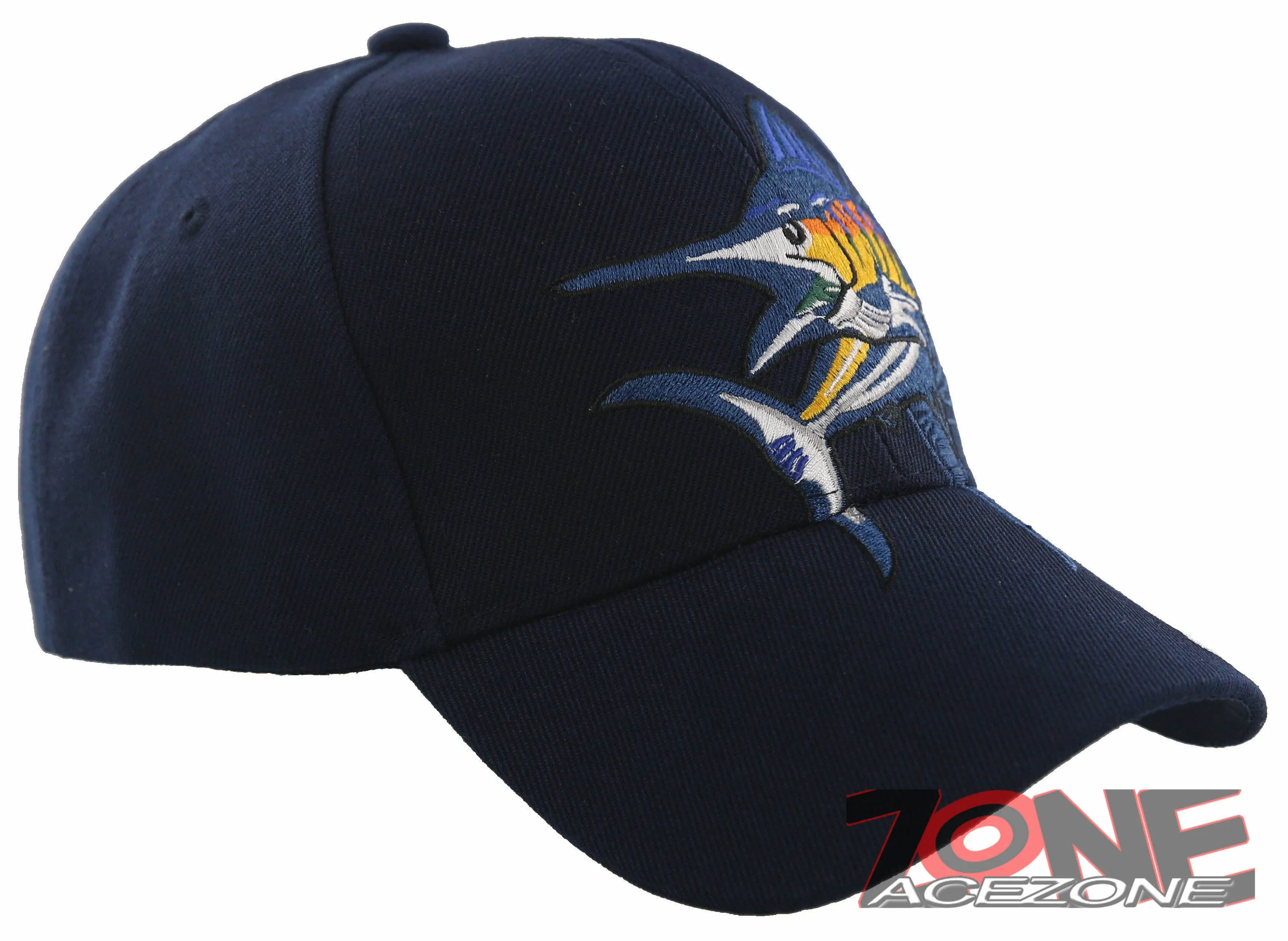 NEW! OUTDOOR SPORTS SWORDFISH FISHING MARINE BALL CAP HAT NAVY